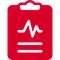 Icon of a report that includes a lifeline